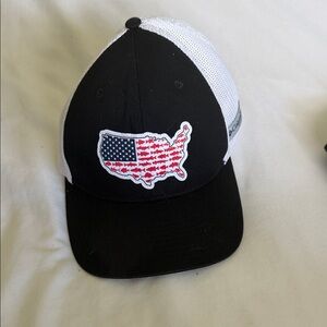Columbia Black and White Mesh Trucker Hat with Patch